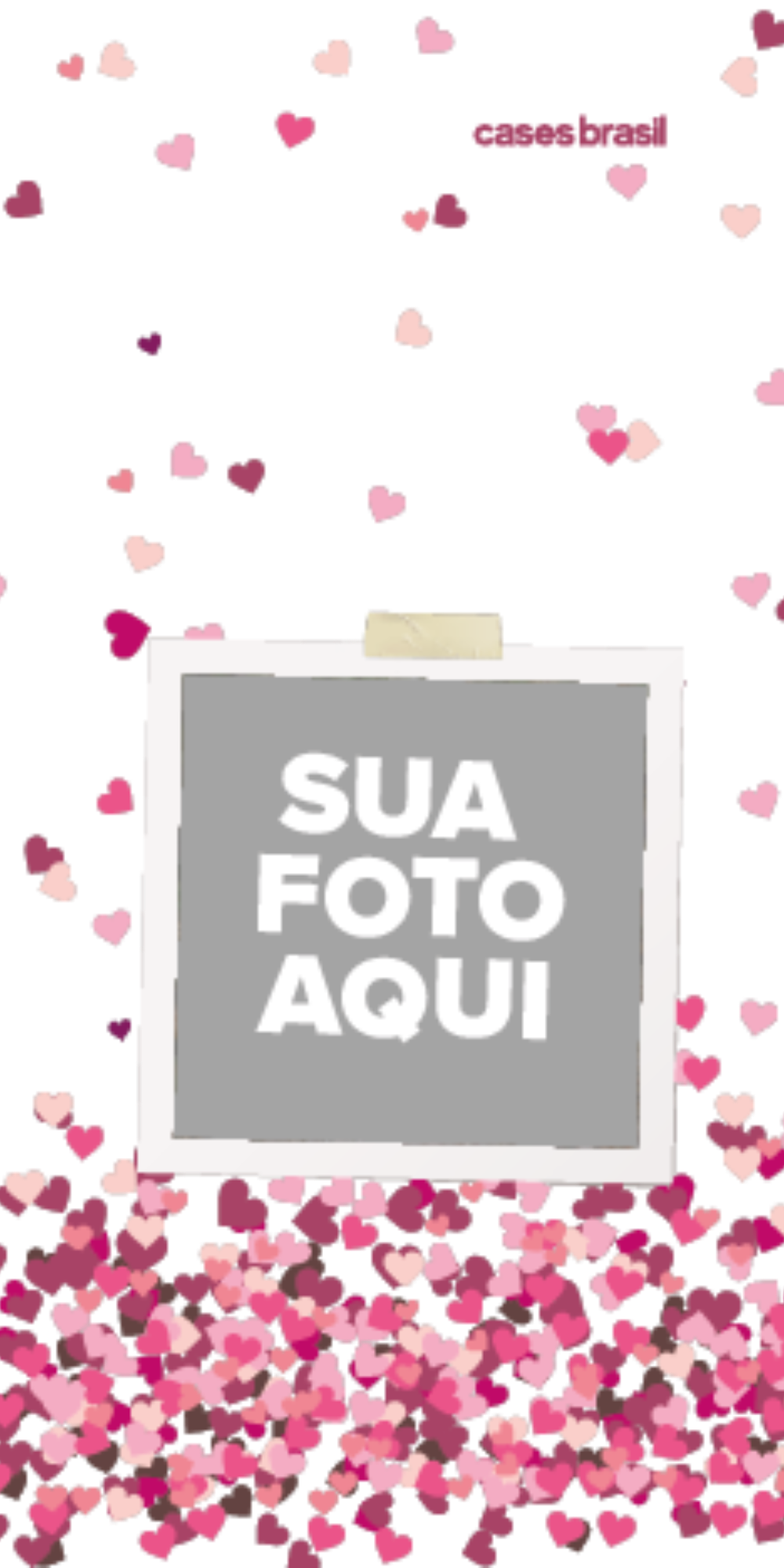 Capinha para Celular Polaroid Corações Flutuantes