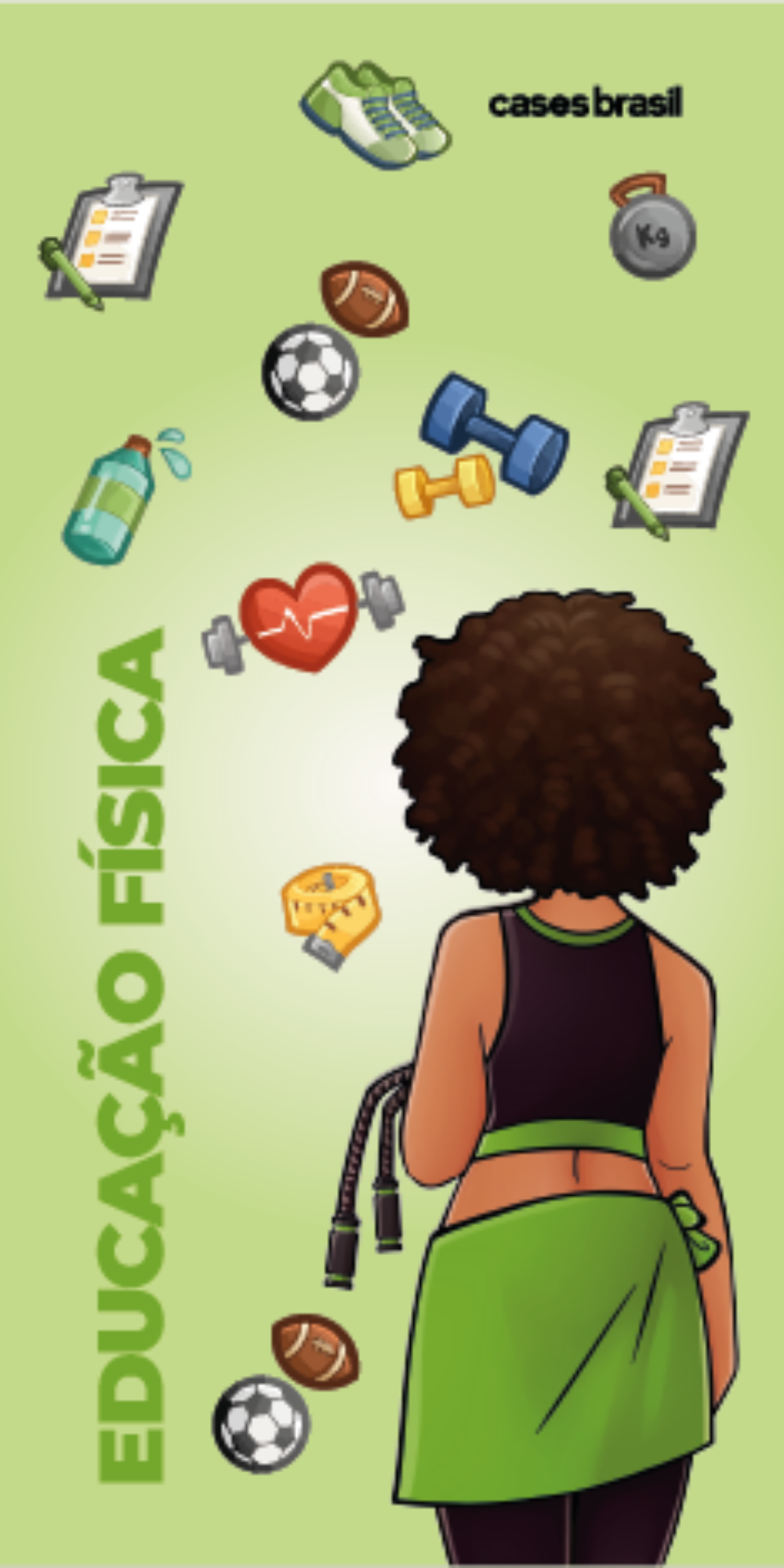 Capinha para celular Educação Física - Boneca Profissão Com Fundo