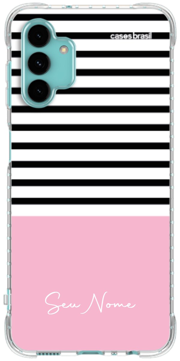 Capinha para Celular Listras Base Rosa