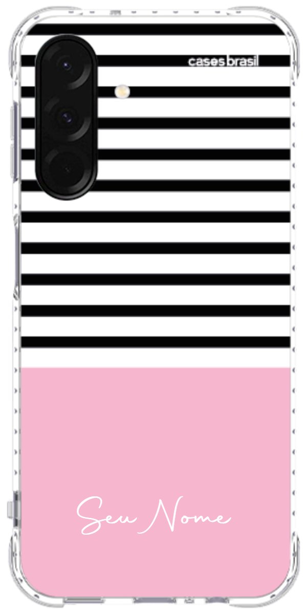 Capinha para Celular Listras Base Rosa