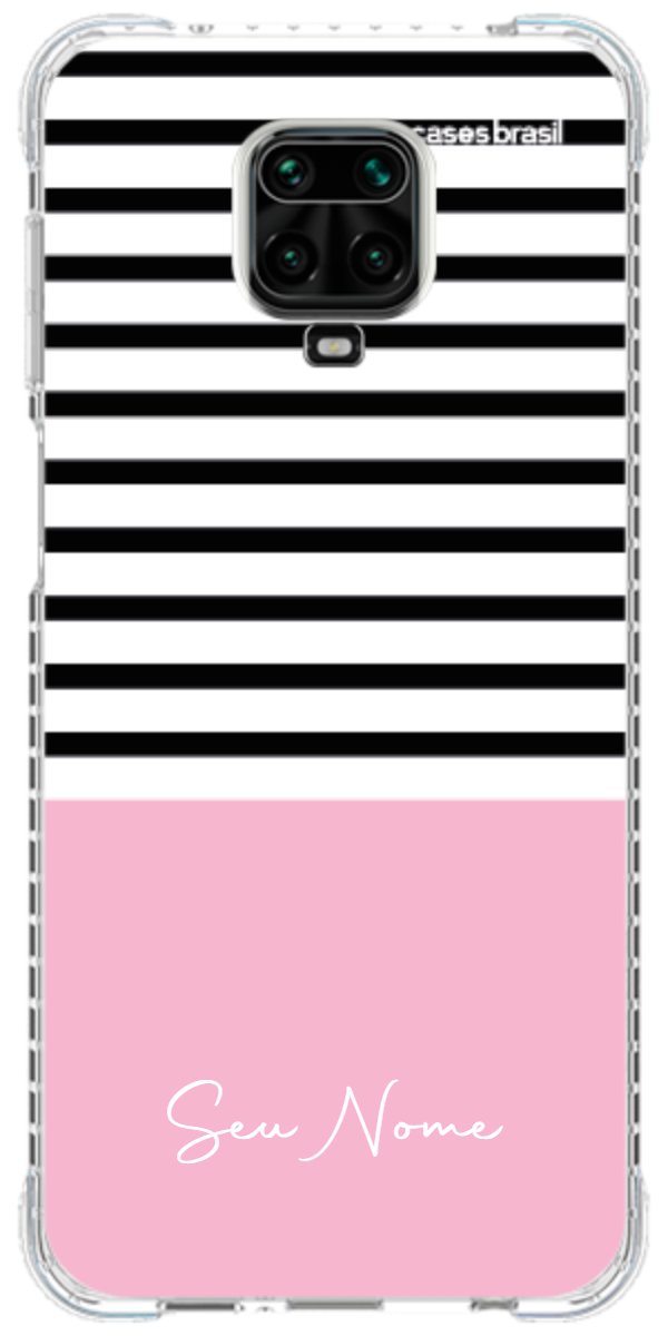 Capinha para Celular Listras Base Rosa