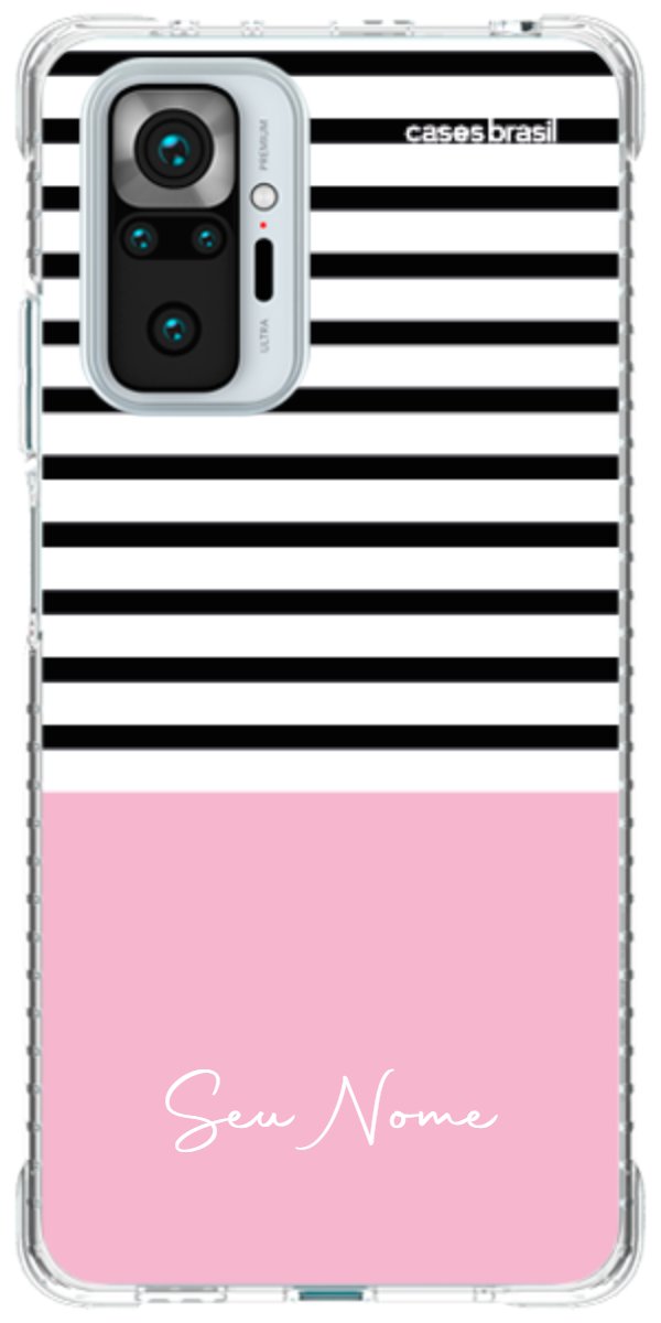 Capinha para Celular Listras Base Rosa