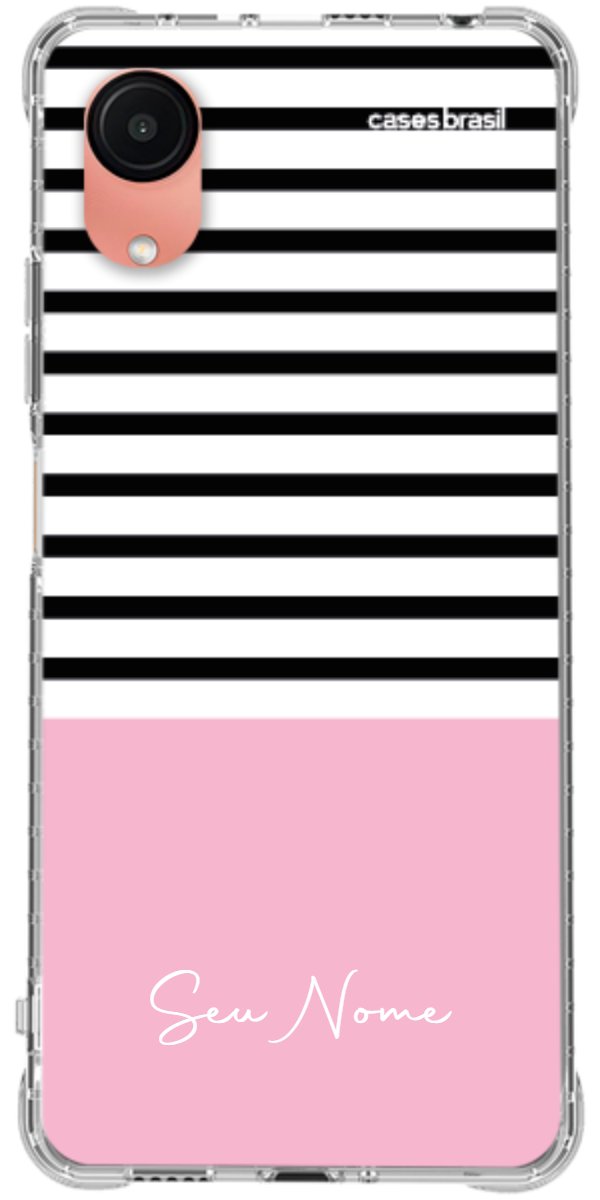 Capinha para Celular Listras Base Rosa