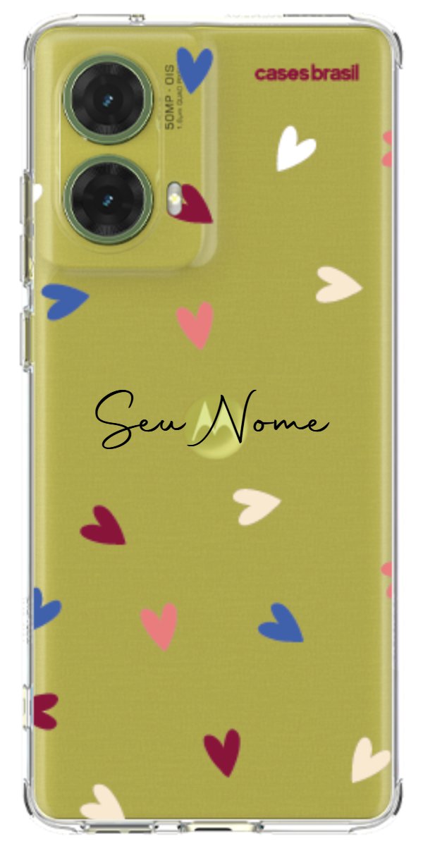 Capinha para Celular Corações Coloridos
