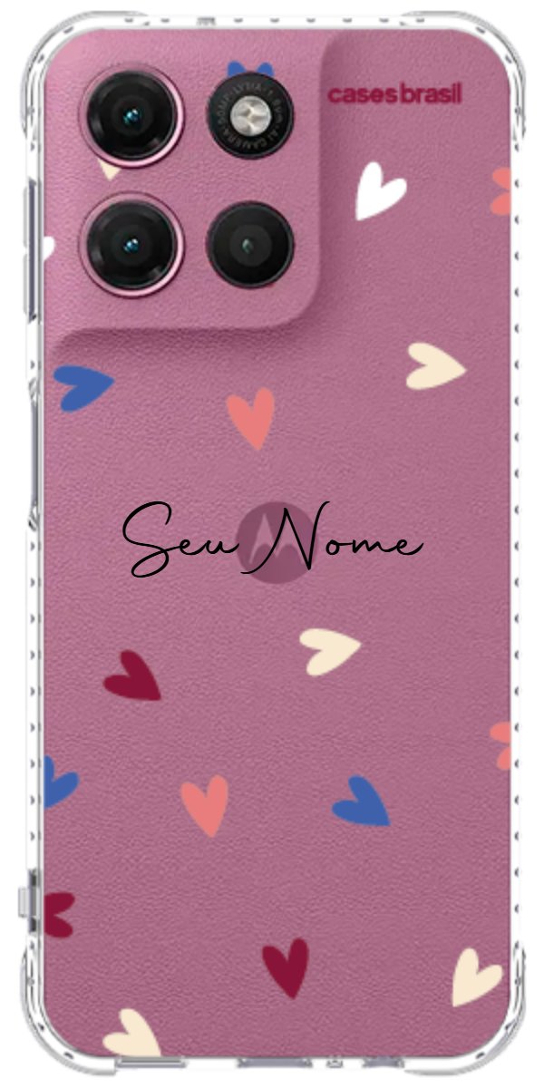 Capinha para Celular Corações Coloridos