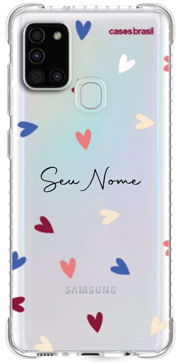 Capinha para Celular Corações Coloridos