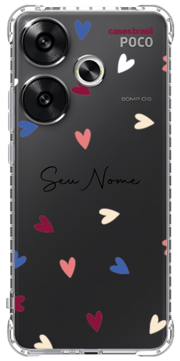 Capinha para Celular Corações Coloridos