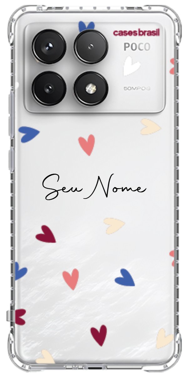 Capinha para Celular Corações Coloridos