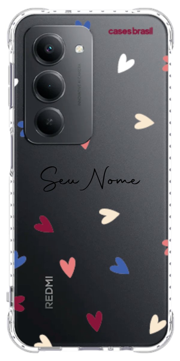 Capinha para Celular Corações Coloridos