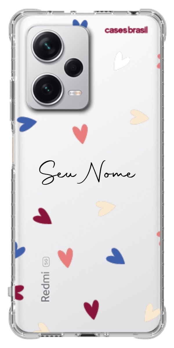 Capinha para Celular Corações Coloridos