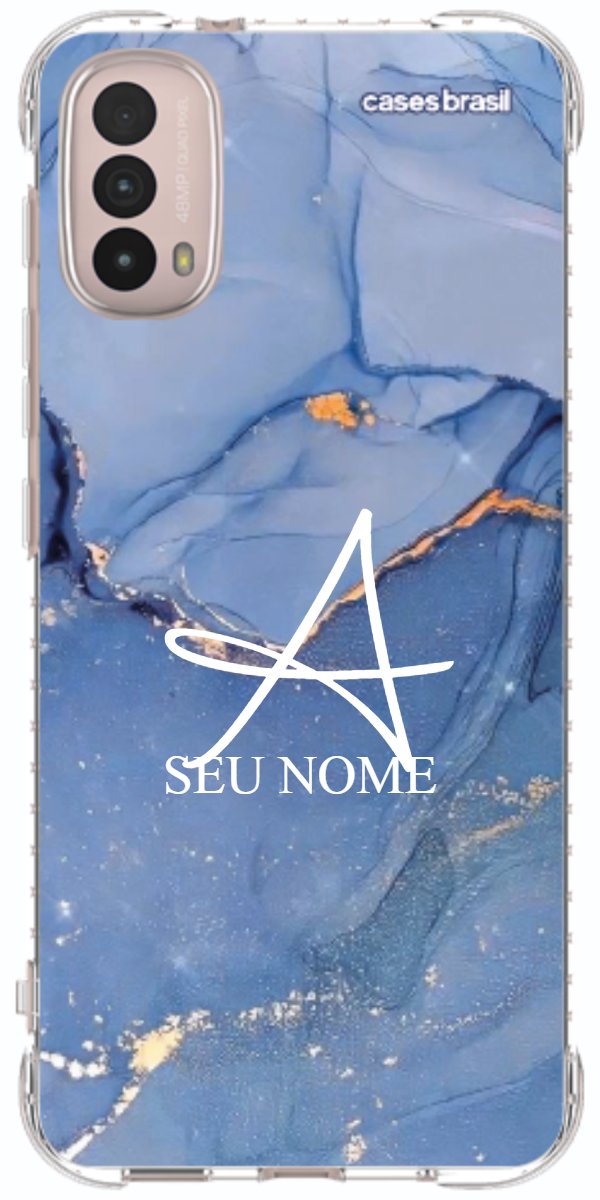 Capinha para Celular Textura Marmorizada Azul