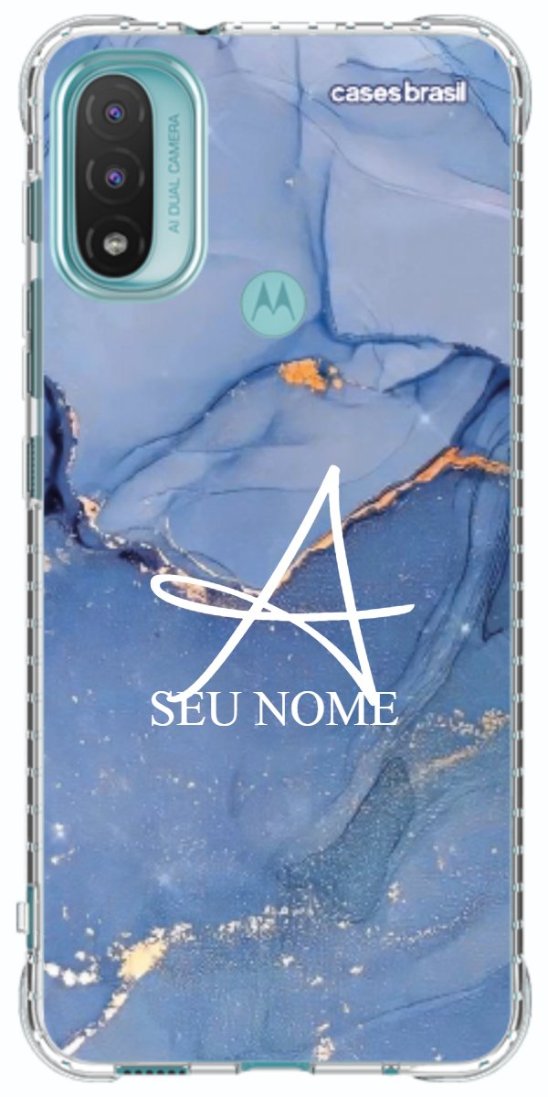 Capinha para Celular Textura Marmorizada Azul