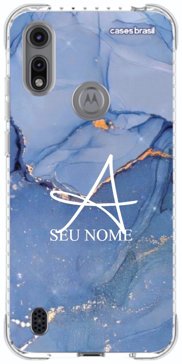 Capinha para Celular Textura Marmorizada Azul