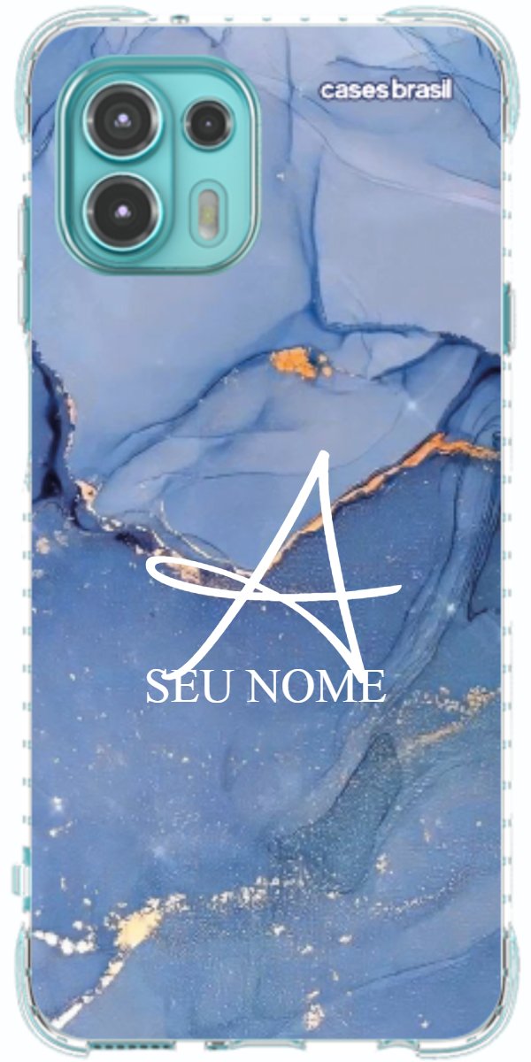 Capinha para Celular Textura Marmorizada Azul