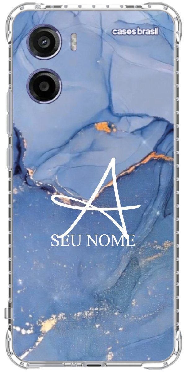 Capinha para Celular Textura Marmorizada Azul