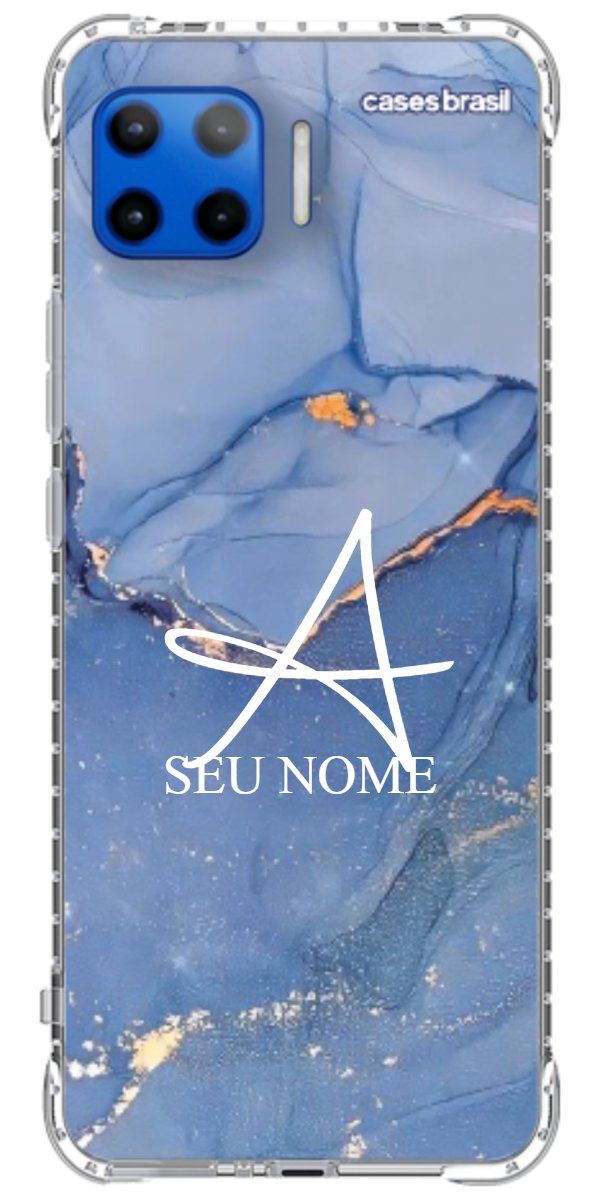 Capinha para Celular Textura Marmorizada Azul