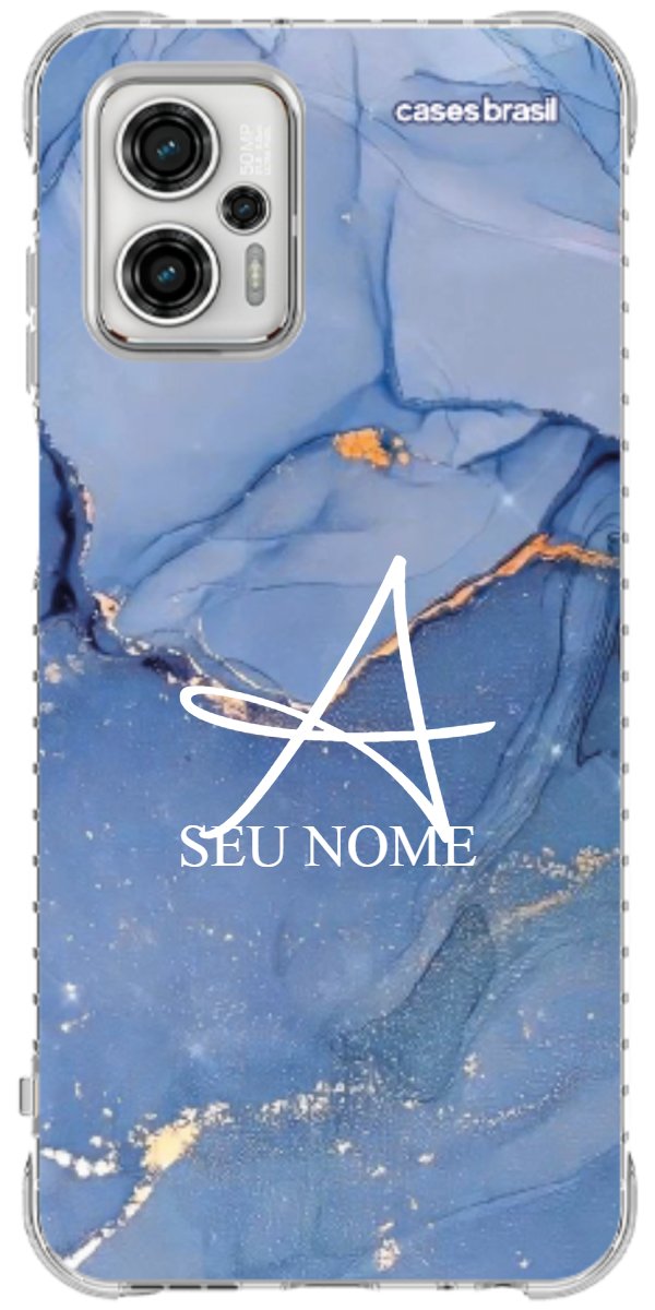 Capinha para Celular Textura Marmorizada Azul