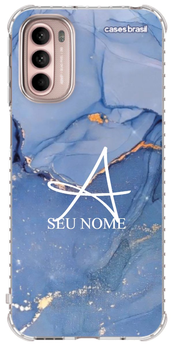 Capinha para Celular Textura Marmorizada Azul