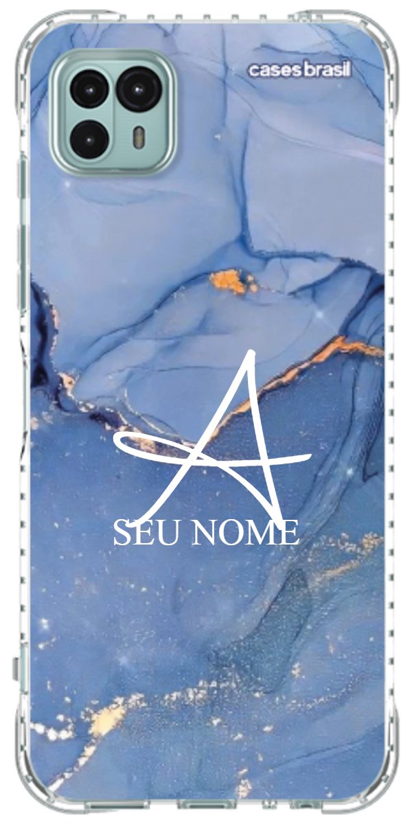 Capinha para Celular Textura Marmorizada Azul