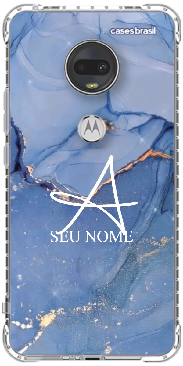 Capinha para Celular Textura Marmorizada Azul