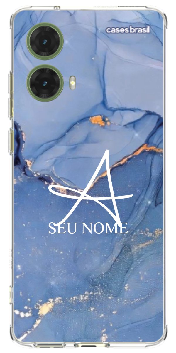 Capinha para Celular Textura Marmorizada Azul
