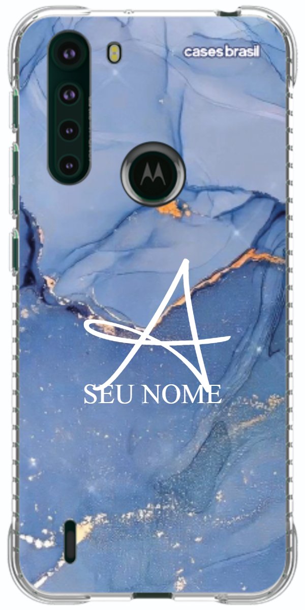 Capinha para Celular Textura Marmorizada Azul
