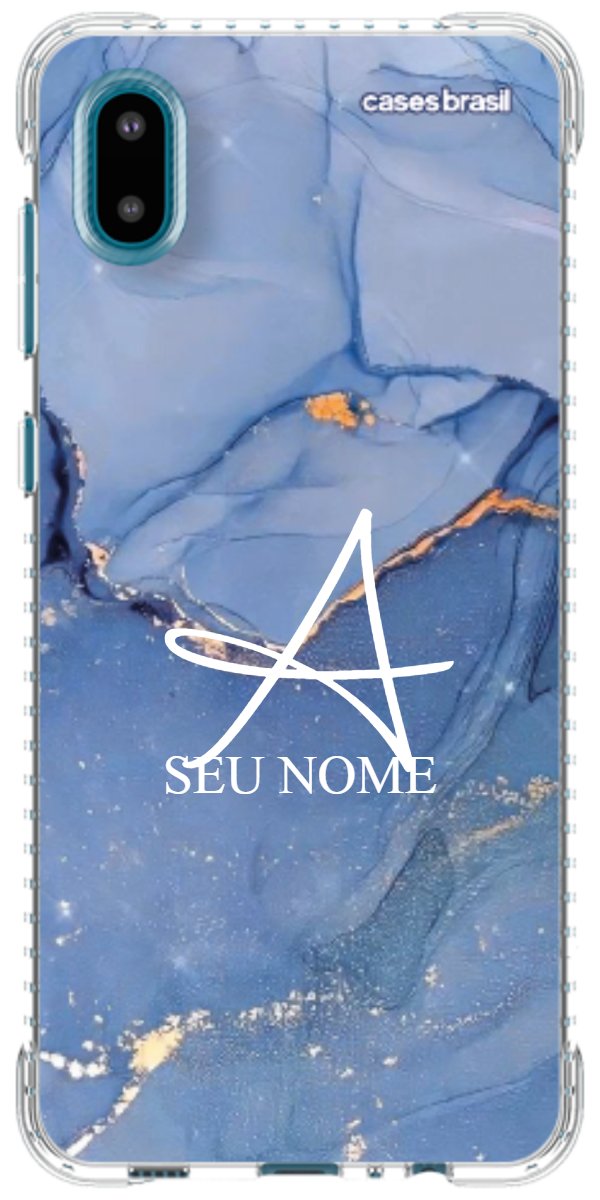 Capinha para Celular Textura Marmorizada Azul