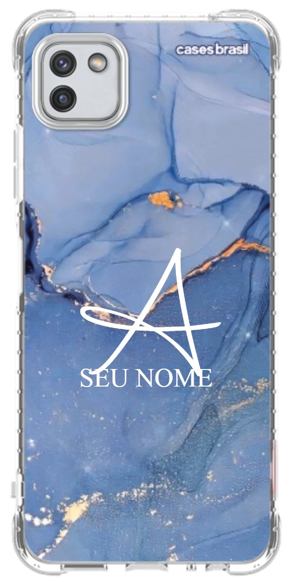 Capinha para Celular Textura Marmorizada Azul