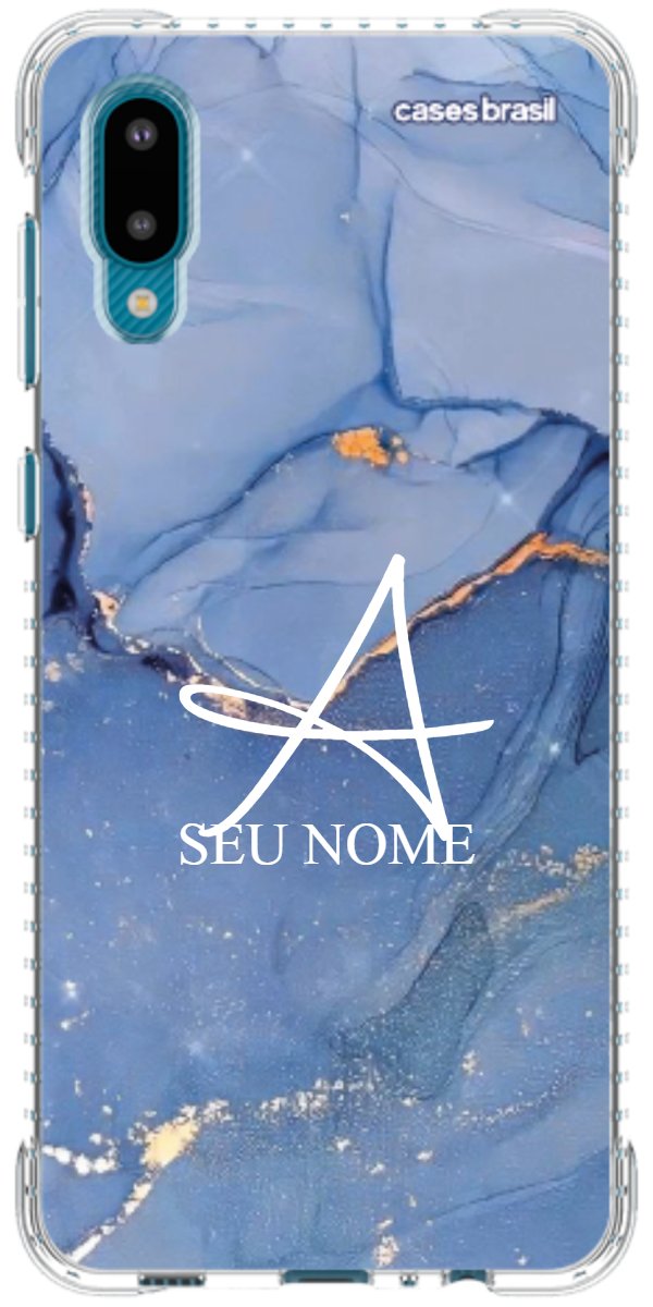 Capinha para Celular Textura Marmorizada Azul