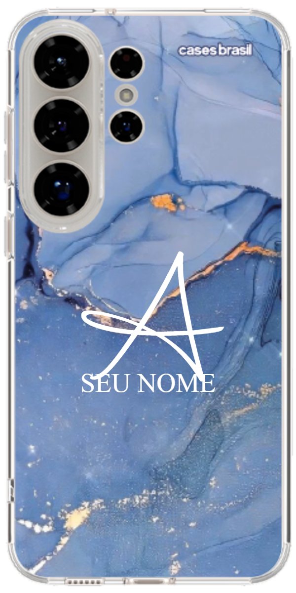 Capinha para Celular Textura Marmorizada Azul