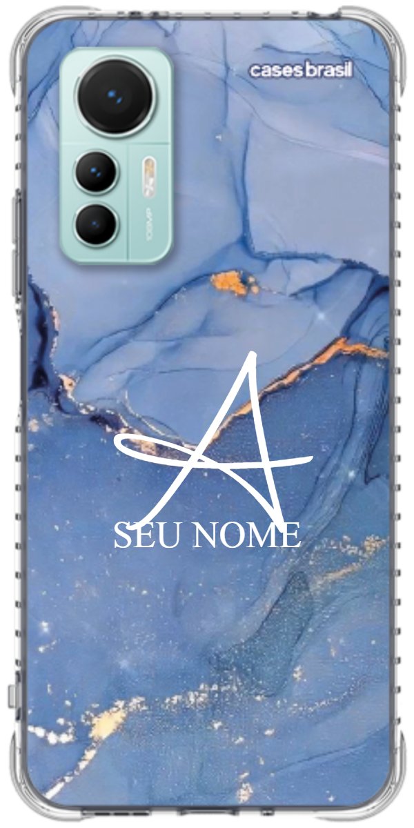 Capinha para Celular Textura Marmorizada Azul