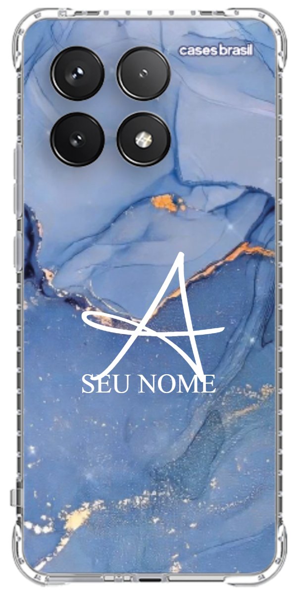 Capinha para Celular Textura Marmorizada Azul