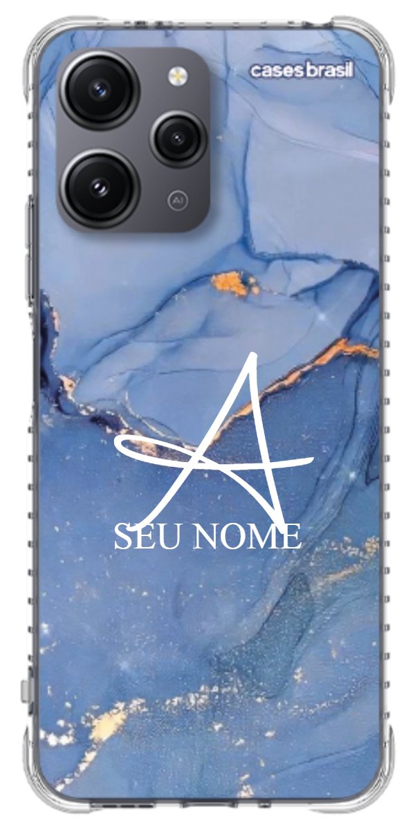 Capinha para Celular Textura Marmorizada Azul