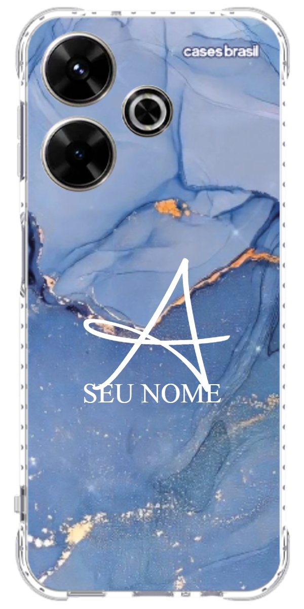 Capinha para Celular Textura Marmorizada Azul