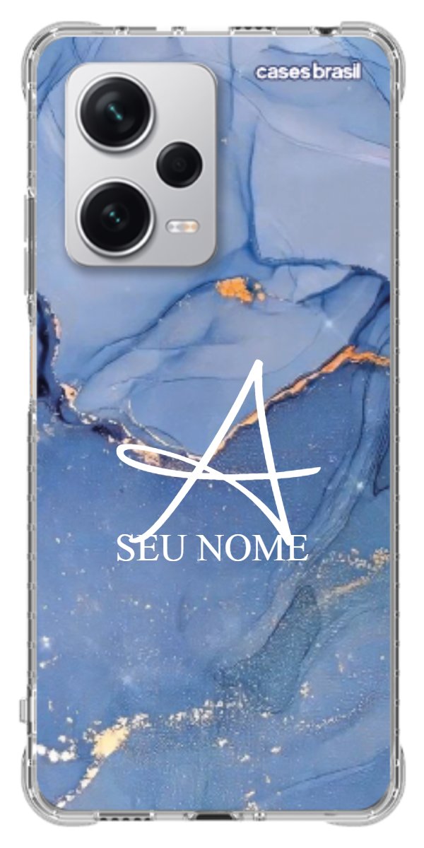 Capinha para Celular Textura Marmorizada Azul