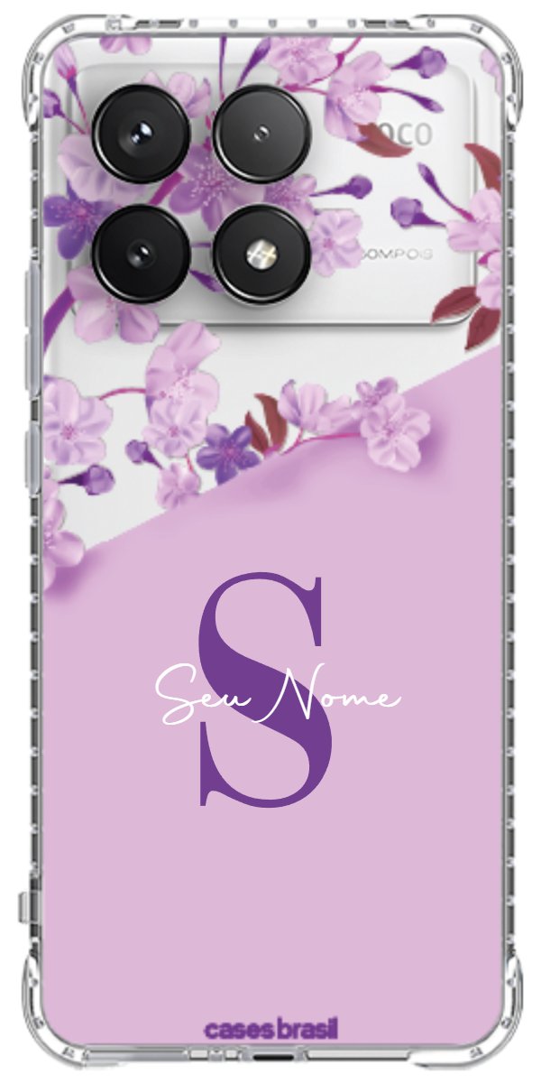Capinha para Celular Flores Purpuras