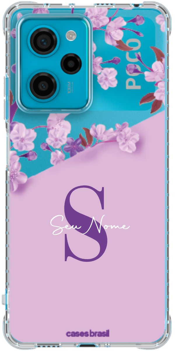Capinha para Celular Flores Purpuras