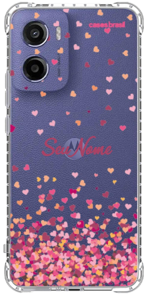 Capinha para Celular Corações Flutuantes
