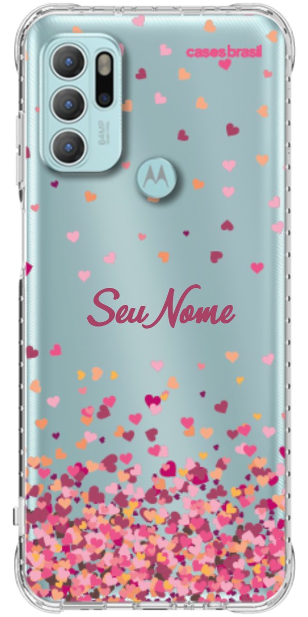 Capinha para Celular Corações Flutuantes