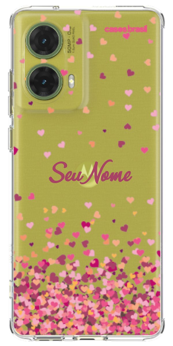 Capinha para Celular Corações Flutuantes