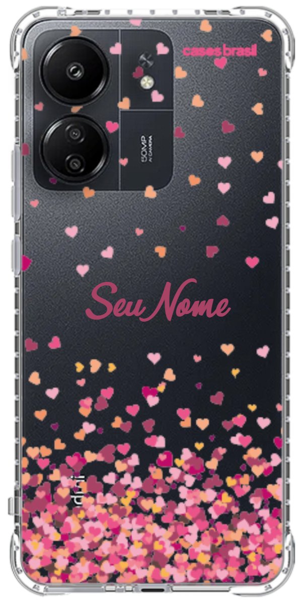Capinha para Celular Corações Flutuantes