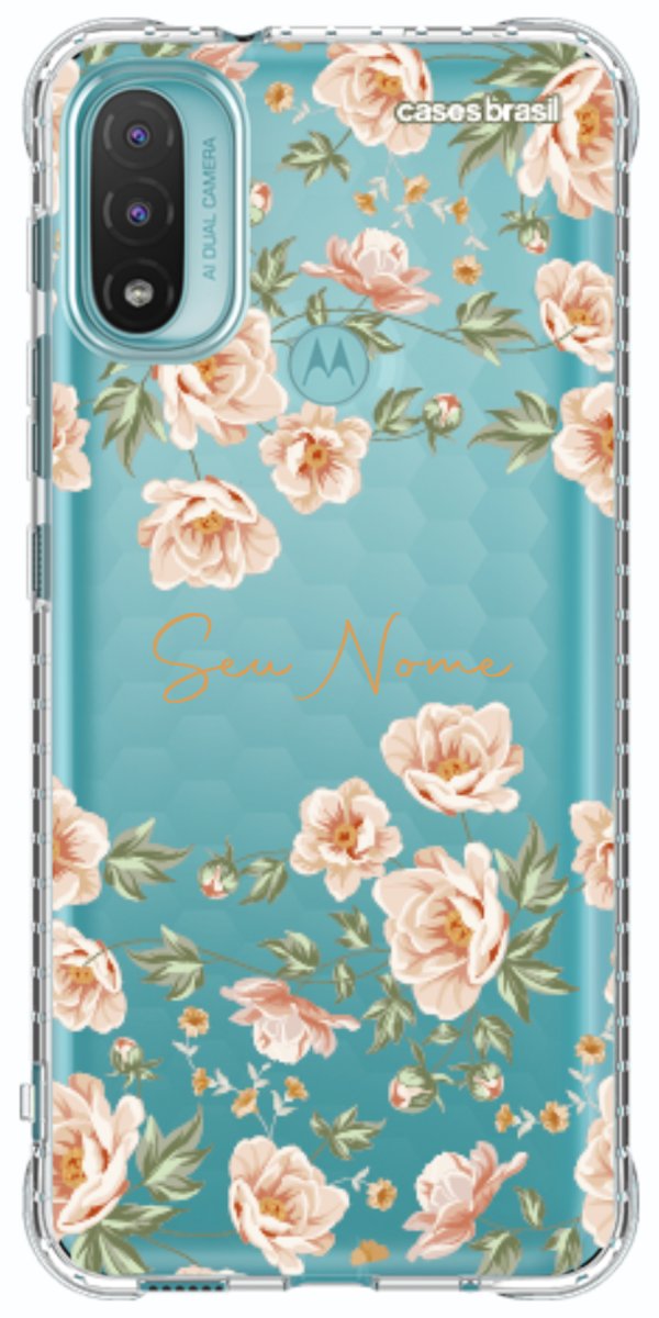 Capinha para Celular Flores Alaranjadas