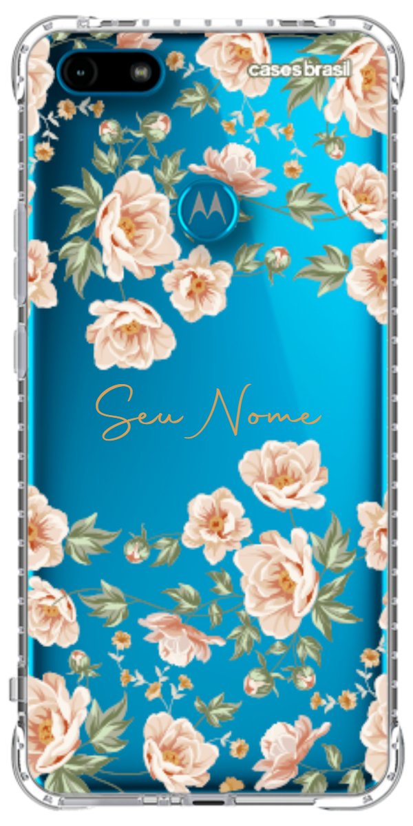 Capinha para Celular Flores Alaranjadas