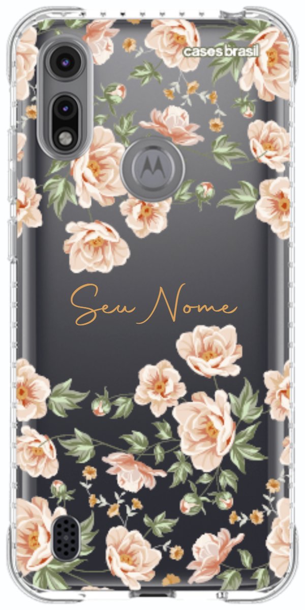 Capinha para Celular Flores Alaranjadas