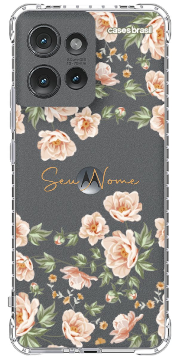 Capinha para Celular Flores Alaranjadas