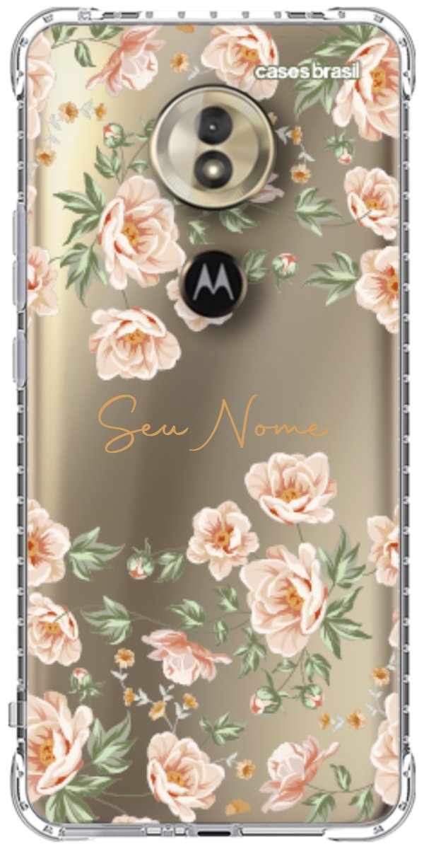 Capinha para Celular Flores Alaranjadas