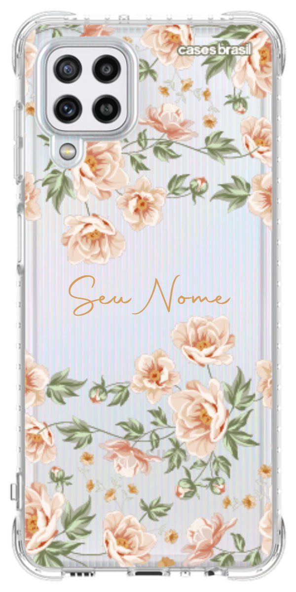 Capinha para Celular Flores Alaranjadas