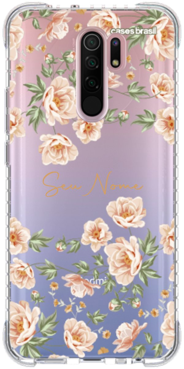 Capinha para Celular Flores Alaranjadas
