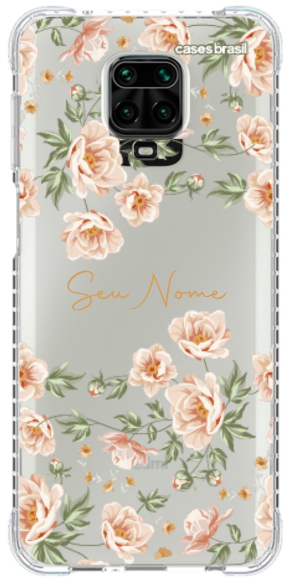 Capinha para Celular Flores Alaranjadas