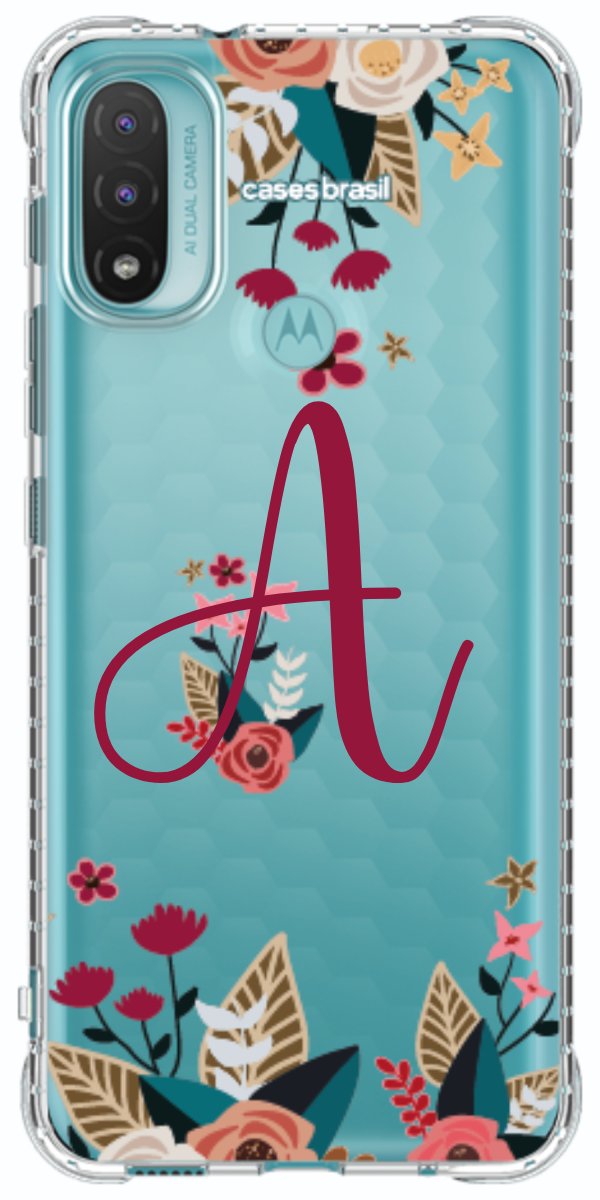 Capinha para Celular Flores com a Inicial